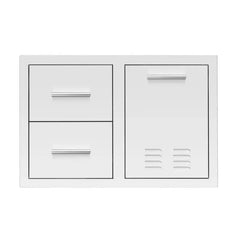 Summerset 33-Inch 2 Drawer and Propane Tank Pullout Drawer Combo - DC2-33LP - Green Vista Living