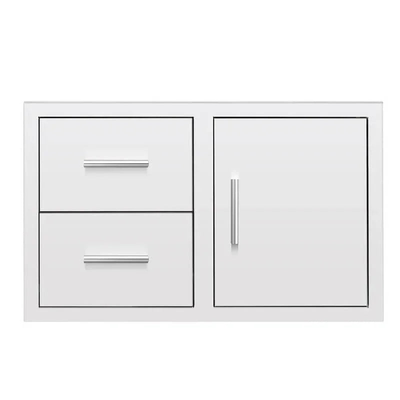 Summerset 36 Inch Flush Mount 2 Drawer & Access Door Combo - DC2-36 - Green Vista Living