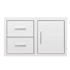 Summerset 36 Inch Flush Mount 2 Drawer & Access Door Combo - DC2-36 - Green Vista Living
