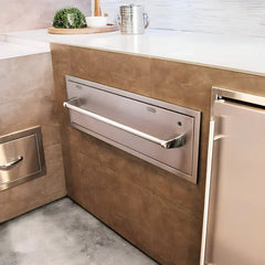 Summerset 36-Inch Built-In 120V Electric Outdoor Warming Drawer - WD-36 - Green Vista Living