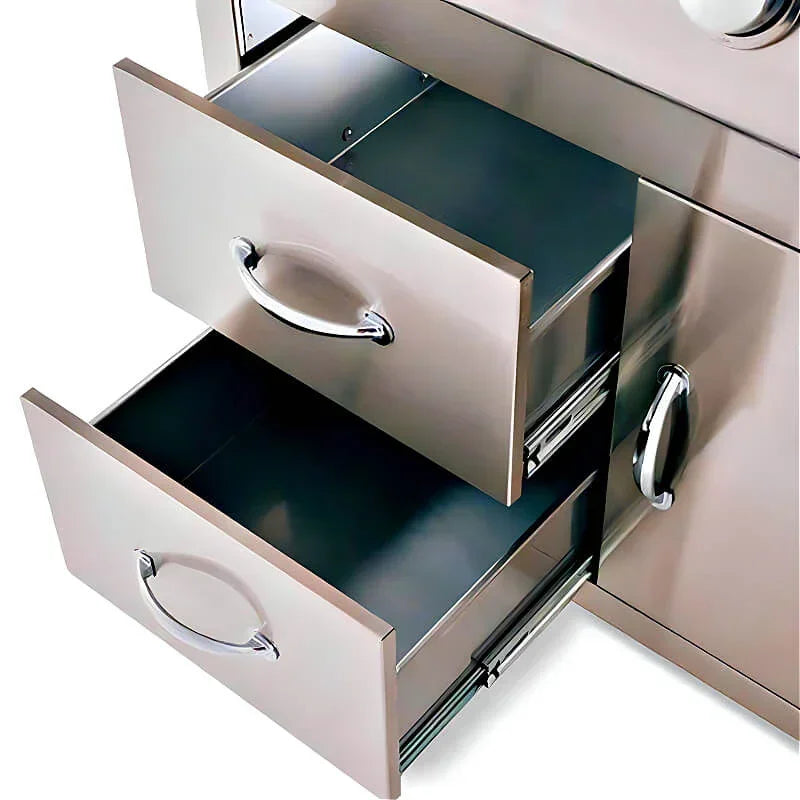 Summerset 40 Inch Sizzler Deluxe Stainless Steel Grill Cart - CART-SIZ40-DC - Green Vista Living