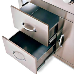 Summerset 40 Inch Sizzler Deluxe Stainless Steel Grill Cart - CART-SIZ40-DC - Green Vista Living