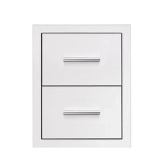 Summerset 17 Inch Stainless Steel Masonry Double Drawer - DR2-17M - Green Vista Living