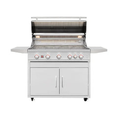 Summerset Sizzler Pro 40 Inch 5 Burner Freestanding Gas Grill w/ Cart - Green Vista Living