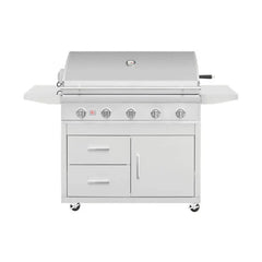 Summerset Sizzler Pro 40 Inch 5 Burner Freestanding Gas Grill w/ Deluxe Cart - Green Vista Living