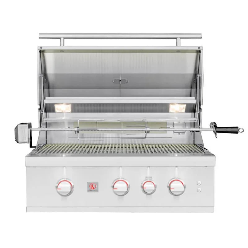 Summerset TRL Pro 32 Inch 3 Burner Built-In Gas Grill With Rotisserie - Green Vista Living