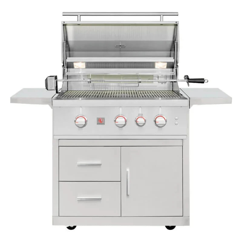 Summerset TRL Pro 32-Inch 3-Burner Freestanding Gas Grill w/ Deluxe Cart - Green Vista Living