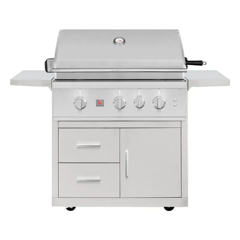 Summerset TRL Pro 32-Inch 3-Burner Freestanding Gas Grill w/ Deluxe Cart - Green Vista Living
