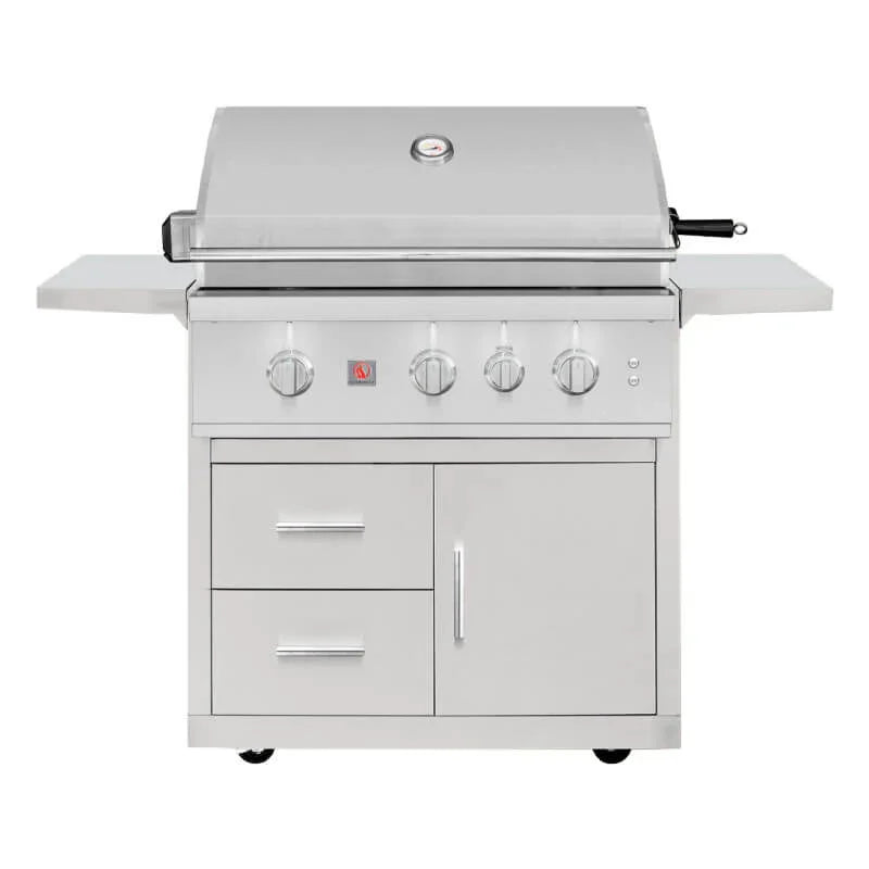 Summerset TRL Pro 32-Inch 3-Burner Freestanding Gas Grill w/ Deluxe Cart - Green Vista Living
