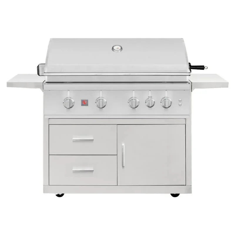 Summerset TRL Pro 40 Inch 4 Burner Freestanding Gas Grill With Deluxe Cart - Green Vista Living