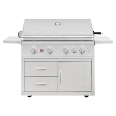 Summerset TRL Pro 40 Inch 4 Burner Freestanding Gas Grill With Deluxe Cart - Green Vista Living