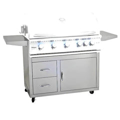 Summerset 40 Inch Sizzler Deluxe Stainless Steel Grill Cart - CART-SIZ40-DC - Green Vista Living