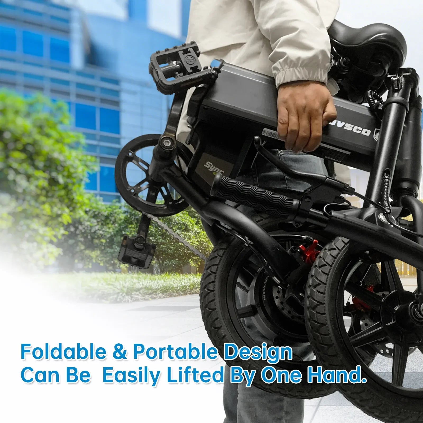 HOVSCO Sync Max 14" Folding Electric Bike - Green Vista Living