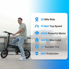 HOVSCO Sync Max 14" Folding Electric Bike - Green Vista Living