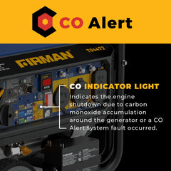 FIRMAN Power Equipment Tri Fuel Portable Generator 5500/4400W Electric Start 120 with CO ALERT