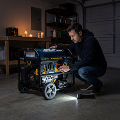 FIRMAN Power Equipment Tri Fuel Portable Generator 7850/6300W Electric Start Gas CO Alert