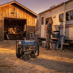 FIRMAN Power Equipment Tri Fuel Portable Generator 7850/6300W Electric Start Gas CO Alert