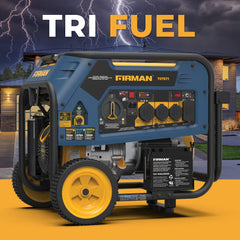 FIRMAN Power Equipment Tri Fuel 7500W Portable Generator Electric Start 120/240V