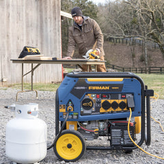 FIRMAN Power Equipment Tri Fuel 7500W Portable Generator Electric Start 120/240V