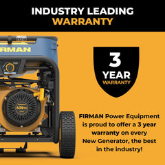 FIRMAN Power Equipment Tri Fuel 7500W Portable Generator Electric Start 120/240V