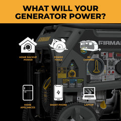 FIRMAN Power Equipment Refurbished Tri Fuel Portable Generator 9400/7500W Electric Start 120/240V with CO Alert