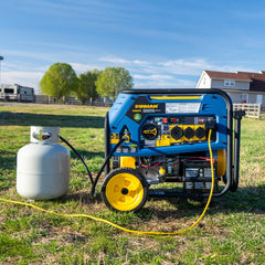 FIRMAN Power Equipment Tri Fuel Portable Generator 10000/8000W Electric Start 120/240V with CO ALERT