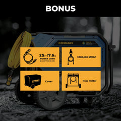 FIRMAN Power Equipment Tri Fuel Portable Generator 10000/8000W Electric Start With CO Alert