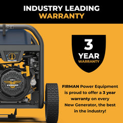 FIRMAN Power Equipment Tri Fuel Portable Generator 11400W Electric Start 120V/240V with CO Alert