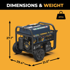 FIRMAN Power Equipment Tri Fuel Portable Generator 11400W Electric Start 120V/240V with CO Alert