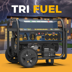 FIRMAN Power Equipment Tri Fuel Portable Generator 11400W Electric Start 120V/240V with CO Alert