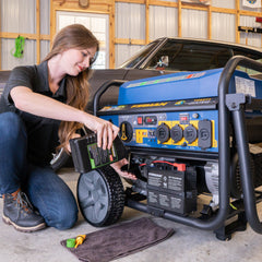 FIRMAN Power Equipment Tri Fuel Portable Generator 11600/9300W Electric Start 120V/240V with Power Cord and CO Alert