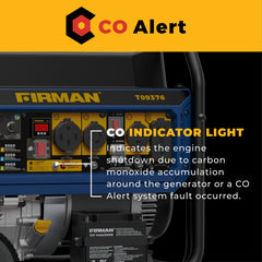 FIRMAN Power Equipment Tri Fuel Portable Generator 11600/9300W Electric Start 120V/240V with CO alert