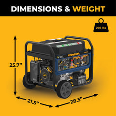 FIRMAN Power Equipment Tri Fuel Portable Generator 11600/9300W Electric Start 120V/240V with CO alert