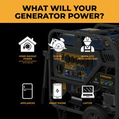 FIRMAN Power Equipment TRI FUEL PORTABLE GENERATOR 15000/12000W ELECTRIC START 120/240V WITH CO ALERT