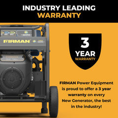 FIRMAN Power Equipment TRI FUEL PORTABLE GENERATOR 15000/12000W ELECTRIC START 120/240V WITH CO ALERT