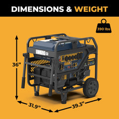 FIRMAN Power Equipment TRI FUEL PORTABLE GENERATOR 15000/12000W ELECTRIC START 120/240V WITH CO ALERT
