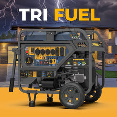 FIRMAN Power Equipment TRI FUEL PORTABLE GENERATOR 15000/12000W ELECTRIC START 120/240V WITH CO ALERT