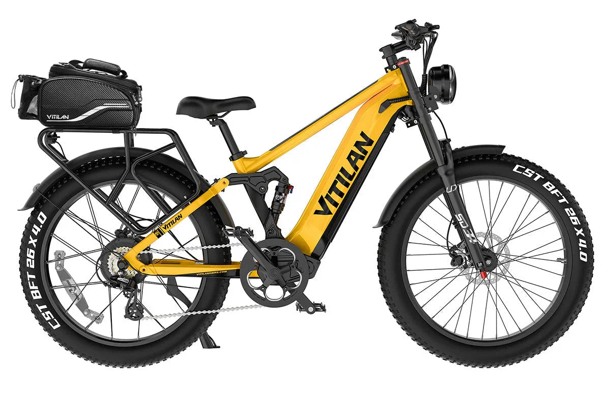 Vitilan T7PRO Full Suspension Mountain E-bike - Green Vista Living