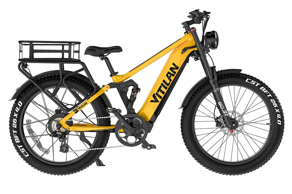 Vitilan T7PRO Full Suspension Mountain E-bike - Green Vista Living