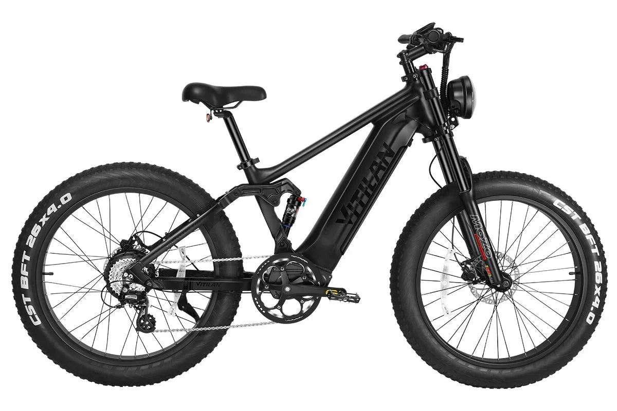 Vitilan T7PRO Full Suspension Mountain E-bike - Green Vista Living