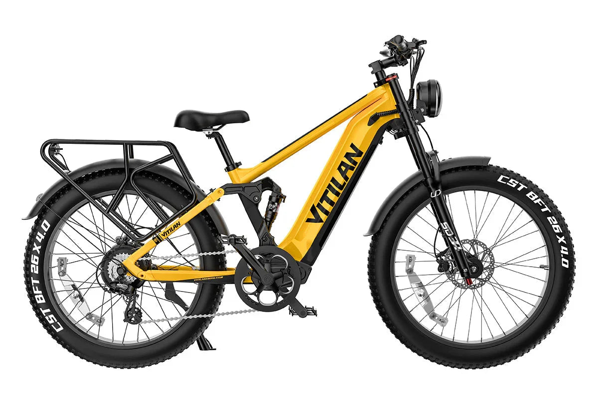 Vitilan T7PRO Full Suspension Mountain E-bike - Green Vista Living