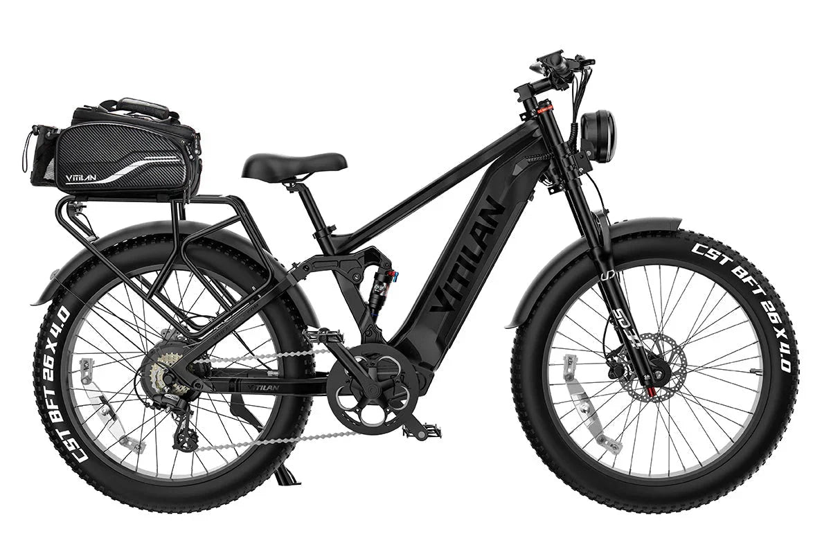 Vitilan T7PRO Full Suspension Mountain E-bike - Green Vista Living