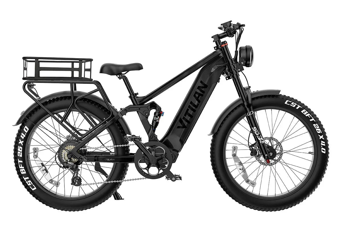 Vitilan T7PRO Full Suspension Mountain E-bike - Green Vista Living