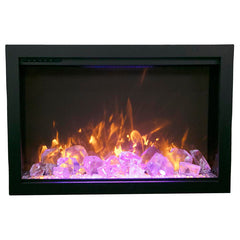 Amantii 33 inch Traditional Bespoke Smart Indoor Outdoor Electric Fireplace
