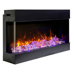 Amantii 50 Inch Tru-View Slim Smart Indoor Outdoor 3 Sided Electric Fireplace - Green Vista Living