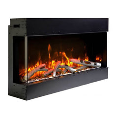 Amantii 72 Inch Tru-View Slim Smart Indoor Outdoor 3 Sided Electric Fireplace