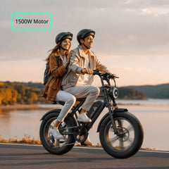TST R002 20'' 1500W Full Suspension Moped-style Electric Bike - Green Vista Living