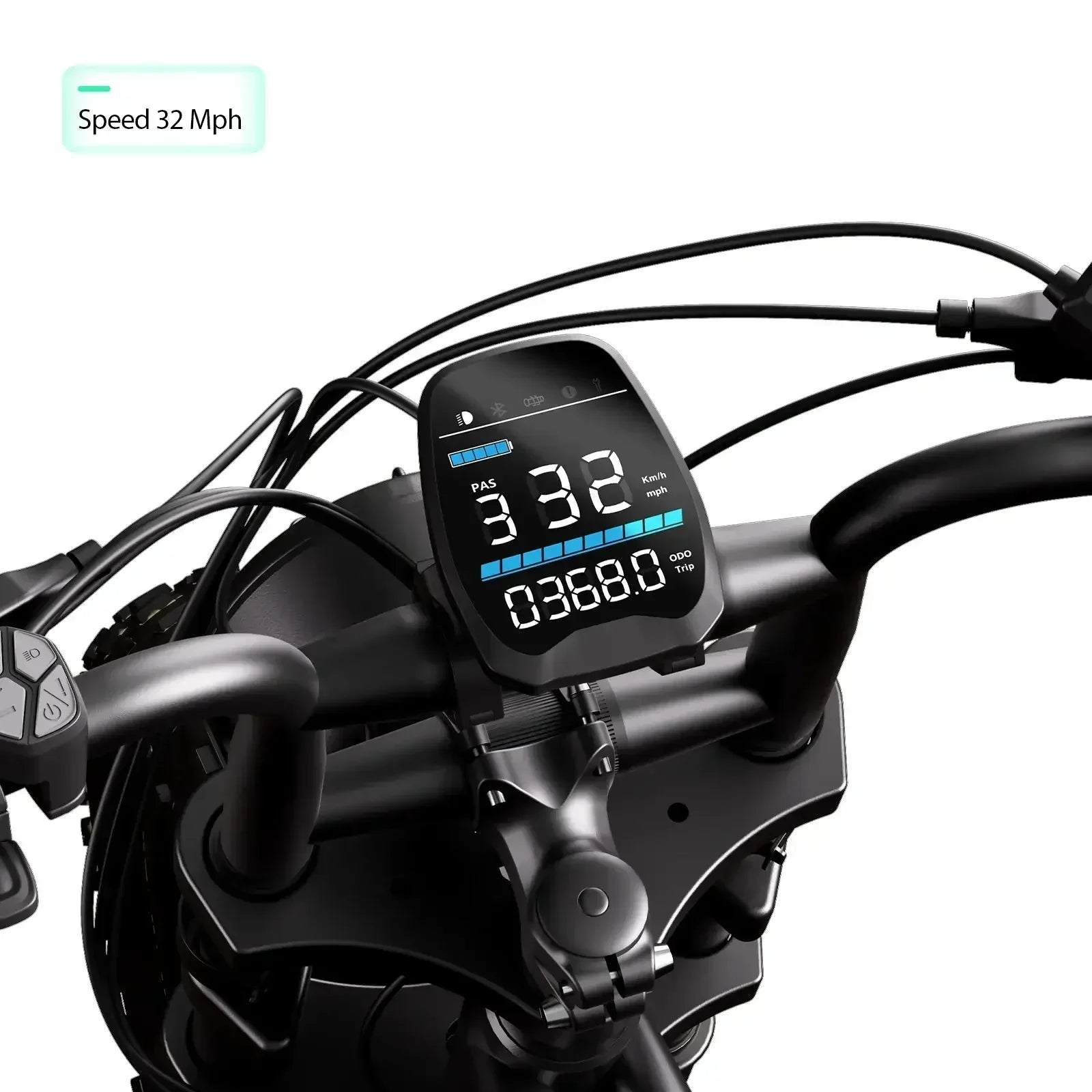 TST R002 20'' 1500W Full Suspension Moped-style Electric Bike - Green Vista Living