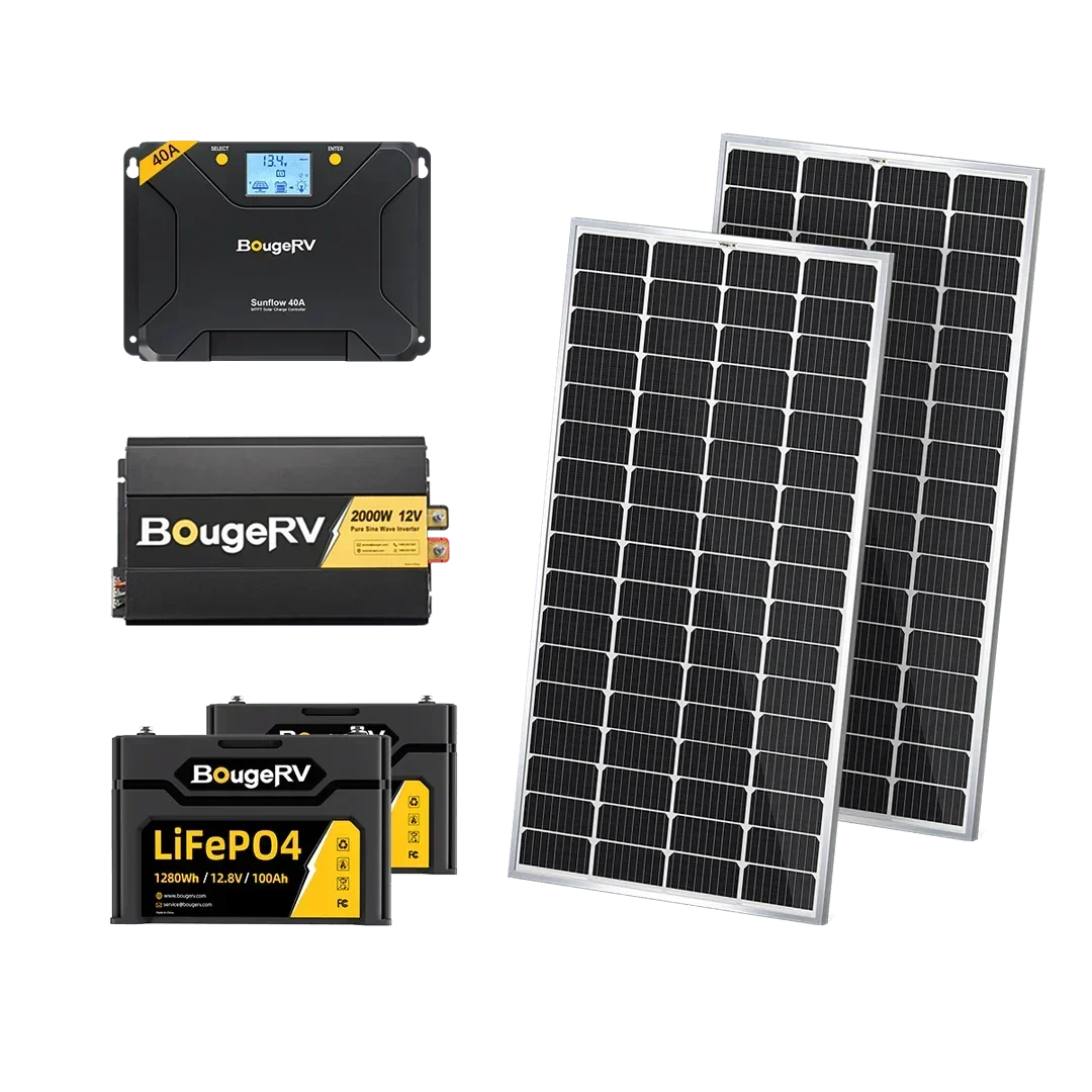 BougeRV 12V 400 Watt Rigid Solar Kit Upgraded Version - Green Vista Living