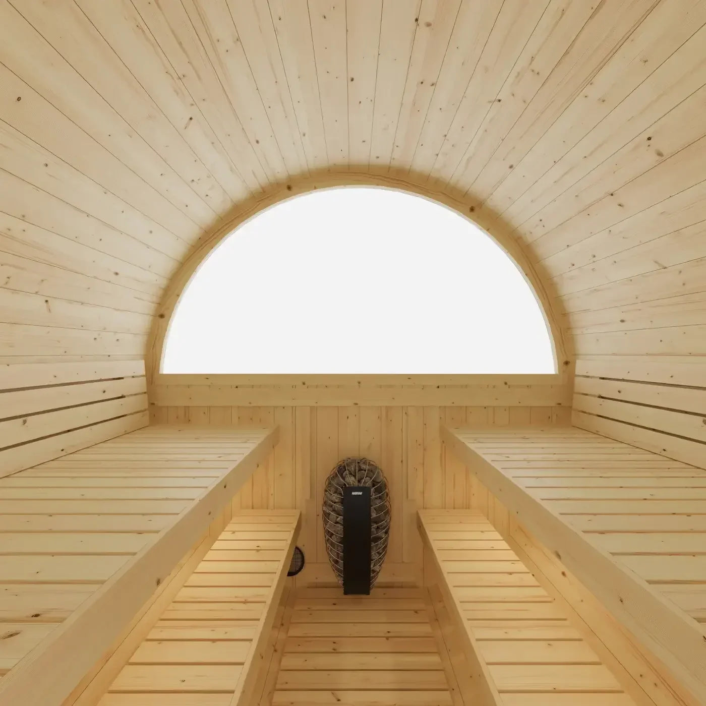 Tampere Finnish Barrel Sauna with WiFi Heater - Finnish Sauna Builders - Green Vista Living